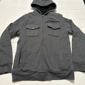 Urban Pipeline Boys’ XL Gray Full Zip Hoodie Faux Fur Lined Sweatshirt 5 Pocket